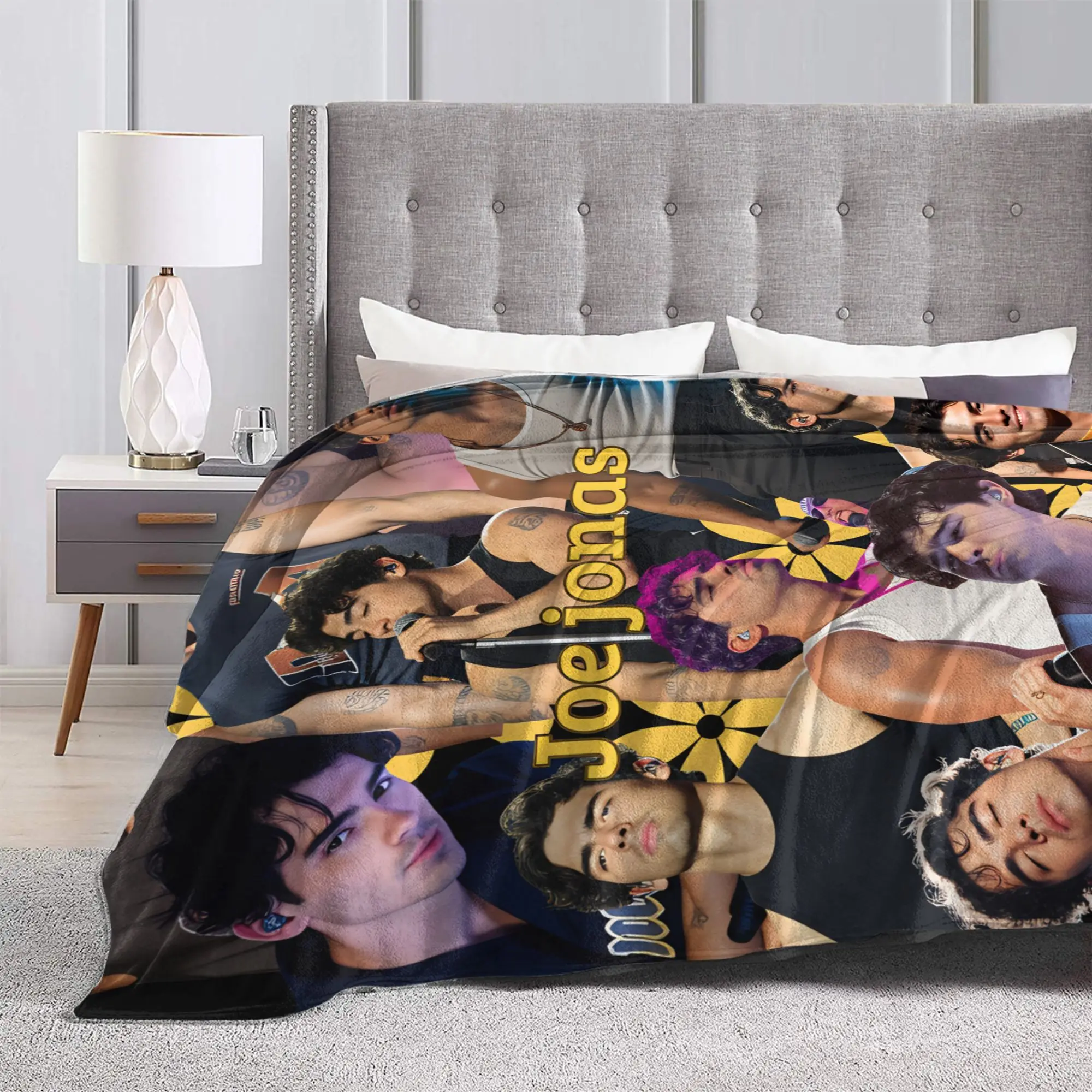 Soft Warm BlanketKids Adult Camping Joe Jonas Bedding Throws J-Jonas Brothers  Flannel Bedspread For Home Decor Sofa Bed Cover