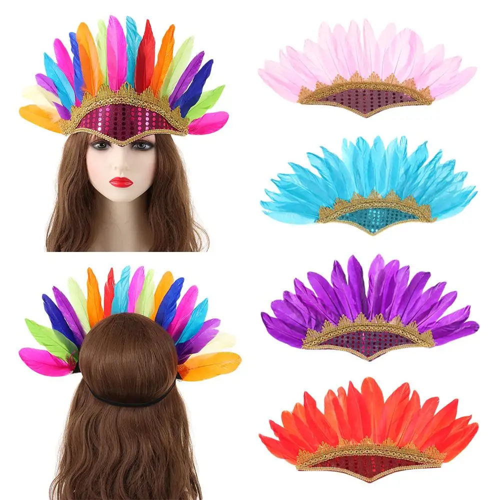 Feder-Kopfschmuck, Kopfbedeckung für Kostüm, Party, Karneval, Kostüm