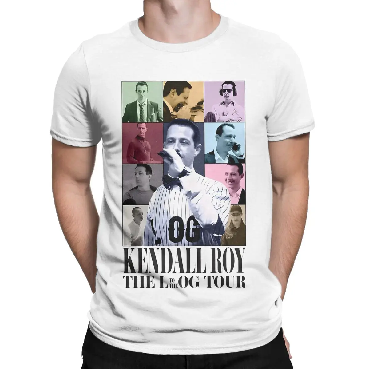 Vintage Kendall Roy The ery Tour T-Shirt męski z okrągłym dekoltem koszulka z czystej bawełny sukcesja koszulki z krótkim rękawem duże ubrania