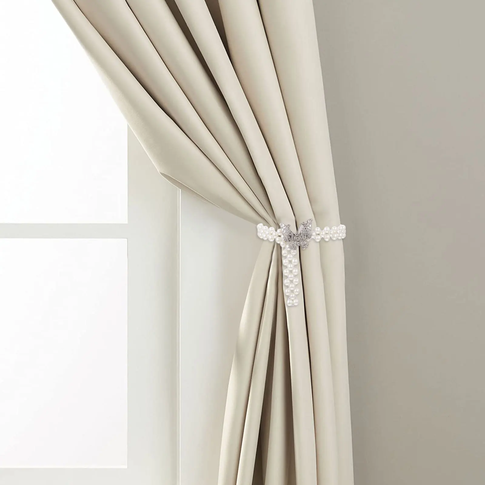 

2Pcs Curtain Accessory Creative Style Suitable for Various Rooms and Beautiful Tieback Curtain Fixator