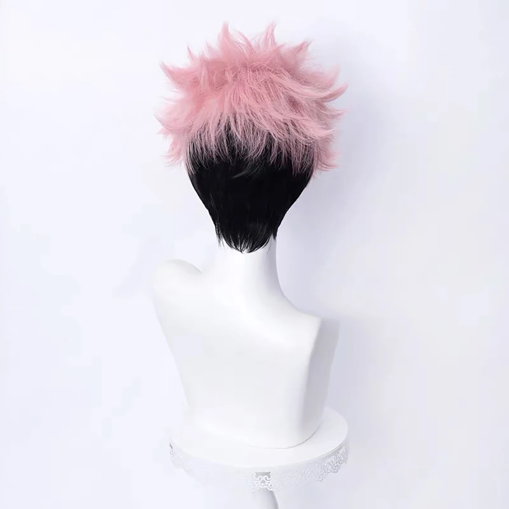HAIRJOY Synthetische Haarperücke Jujutsu Kaisen Itadori Yuji Cosplay Perücke Ryomen Sukuna Cosplay Perücke Rosennetz – Detail 10