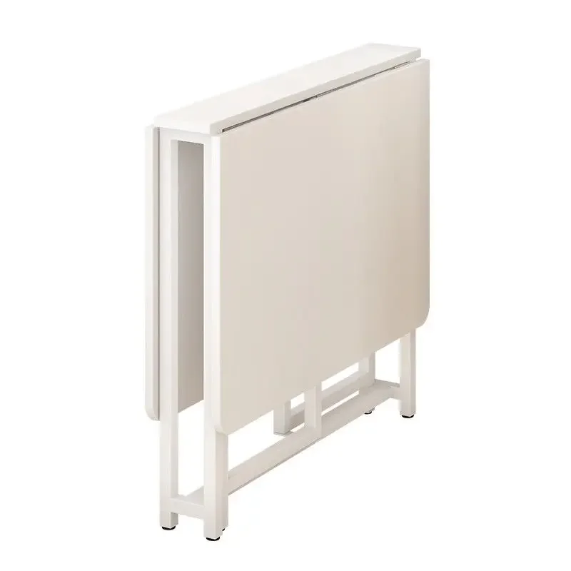 Folding dining table for household use, small apartment movable dining table