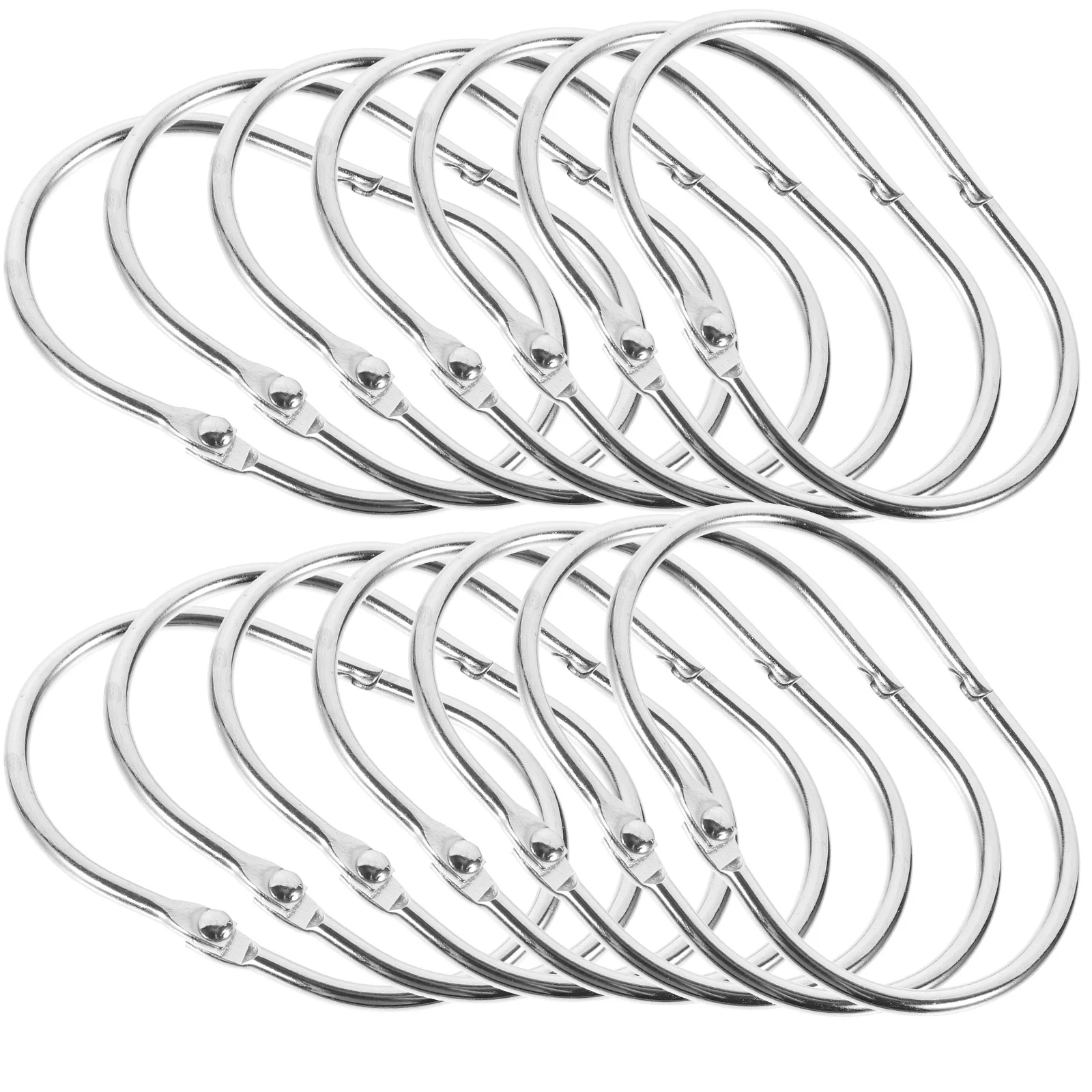

30Pcs Rust Proof Shower Curtain Rings Metal Hanging Hooks for Shower Rod Sturdy Easy Slide Decorative Curtain
