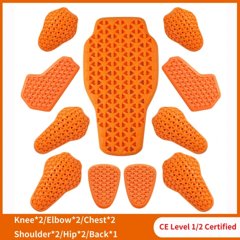 Мотозащитные Накладки CE Level 1/2: Комплект Для Коленей, Спины, Плеч И Локтей