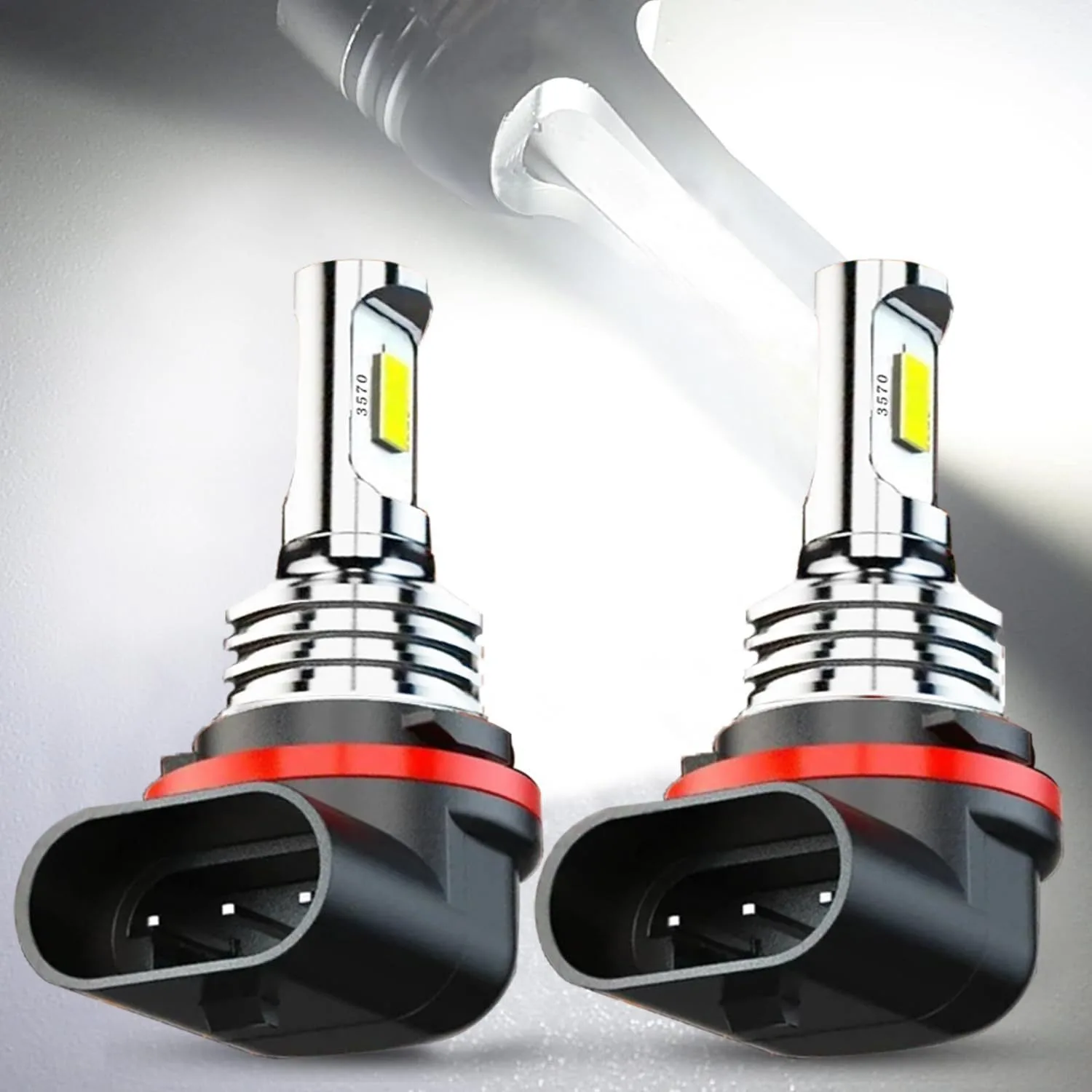 

34901 HR3 A21 H8 H9 H11 LED Bulbs 80W 6000K 3570 Chips Fog Light Retrofit for Car Motorcycle Headlight