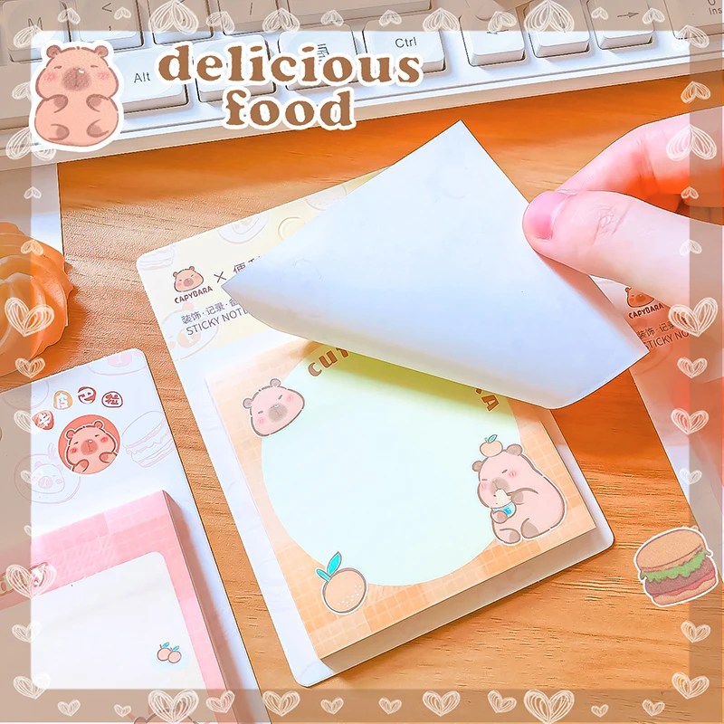 School stationery supplies offices accessories Kawaii stickers for books Scratch paper Notepad Notebooks capybara sticky notes