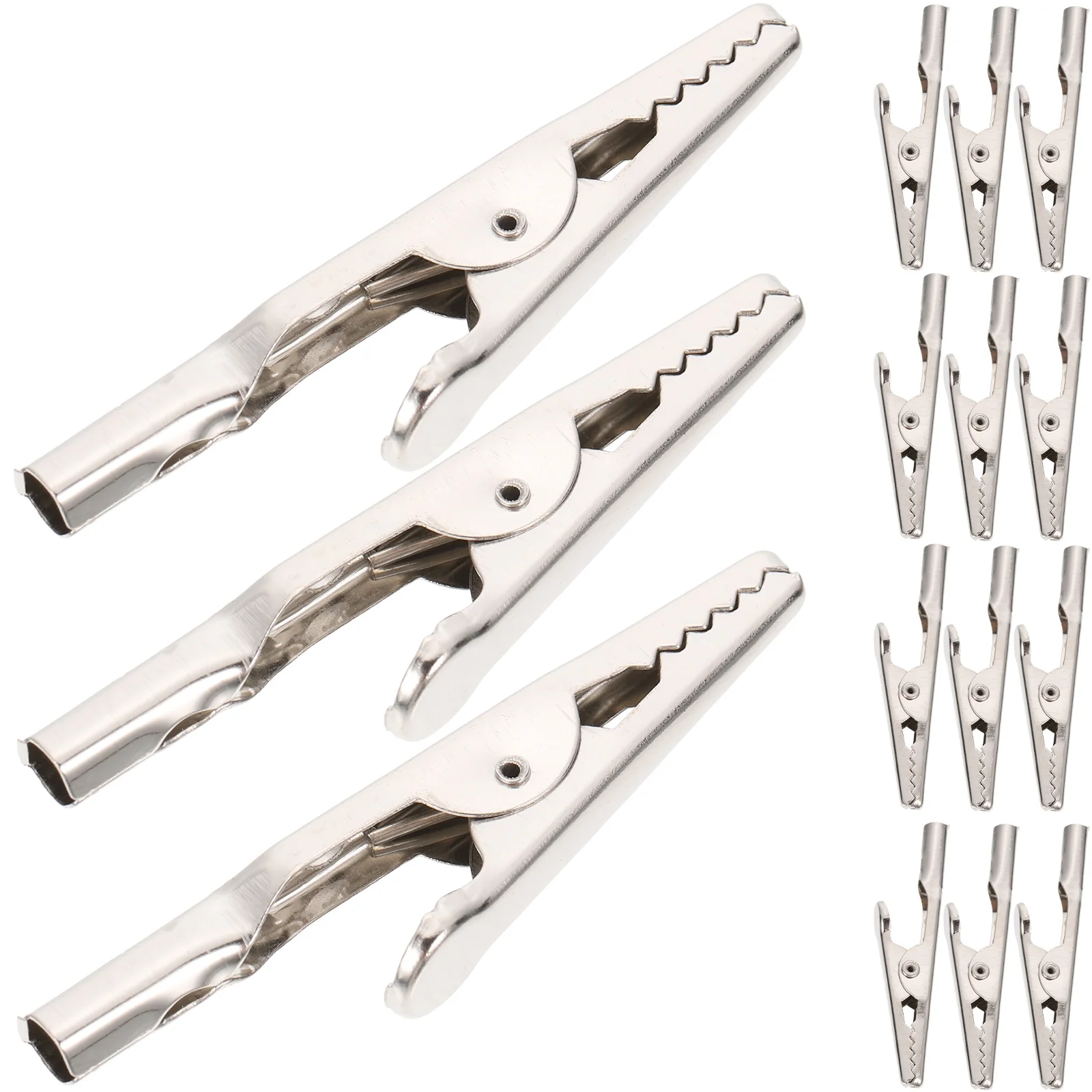 

100pcs Metal Crocodile Clamps Insulated Nickel plated Testing Clips Lightweight Easy Storage Fast Use Simple Design