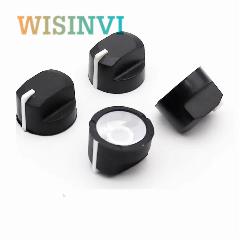 

10 шт., резиновый потенциометр 19*13, ручка усилителя громкости, крышка, цветочный вал, внутреннее отверстие 6 мм