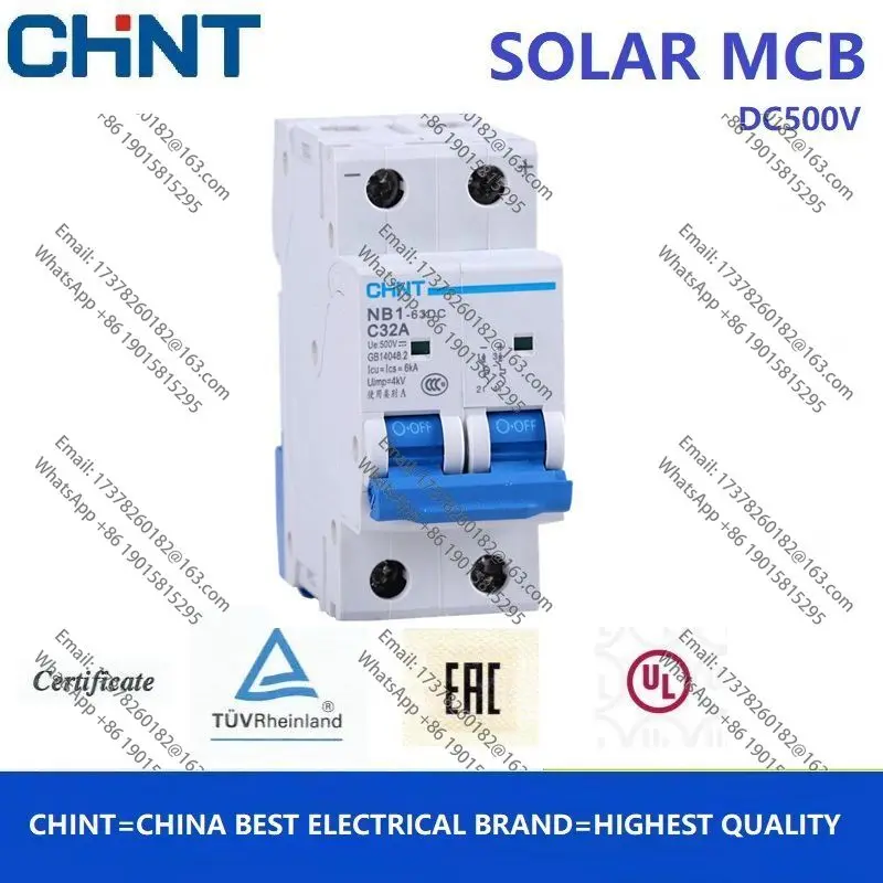 

CHINT-Disyuntor de CC NB1-63DC, Mini d, 2P, DC500V, 6KA, C1A, 2A, 3A, 4A, 5A, 6A, 10A, 16A, 20A, 25A, 32A, 40A, 50A, 63A