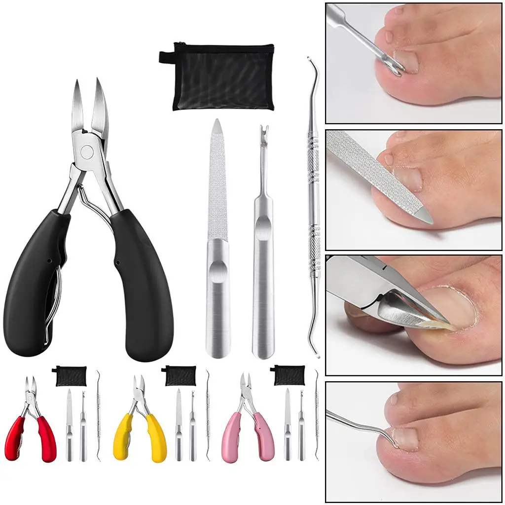 Nail Clipper Set for Men, Toenails Trimmer, Nail File e Nail Lifter