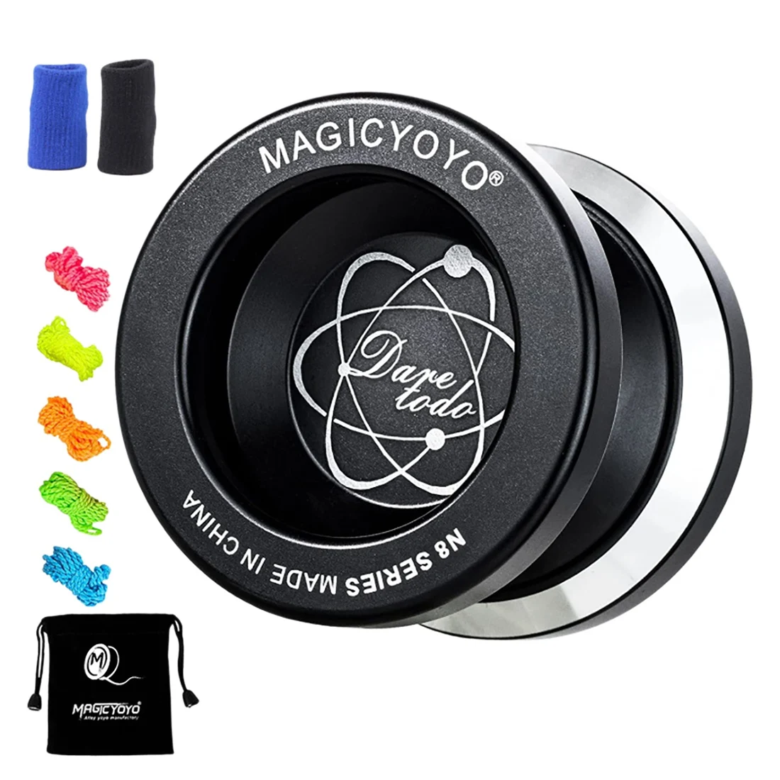 MAGICYOYO Yoyo N8 insensible,Yoyo para adultos,Yoyo de metal submarinismo para niños,Bonus 5 cuerdas de yoyo,Yo Yo Bag