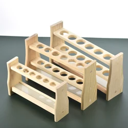 1pcs Lab Wooden test tube 10ml 25ml 50ml 100ml rack colorimetric tube rack with 6 and 12 holes