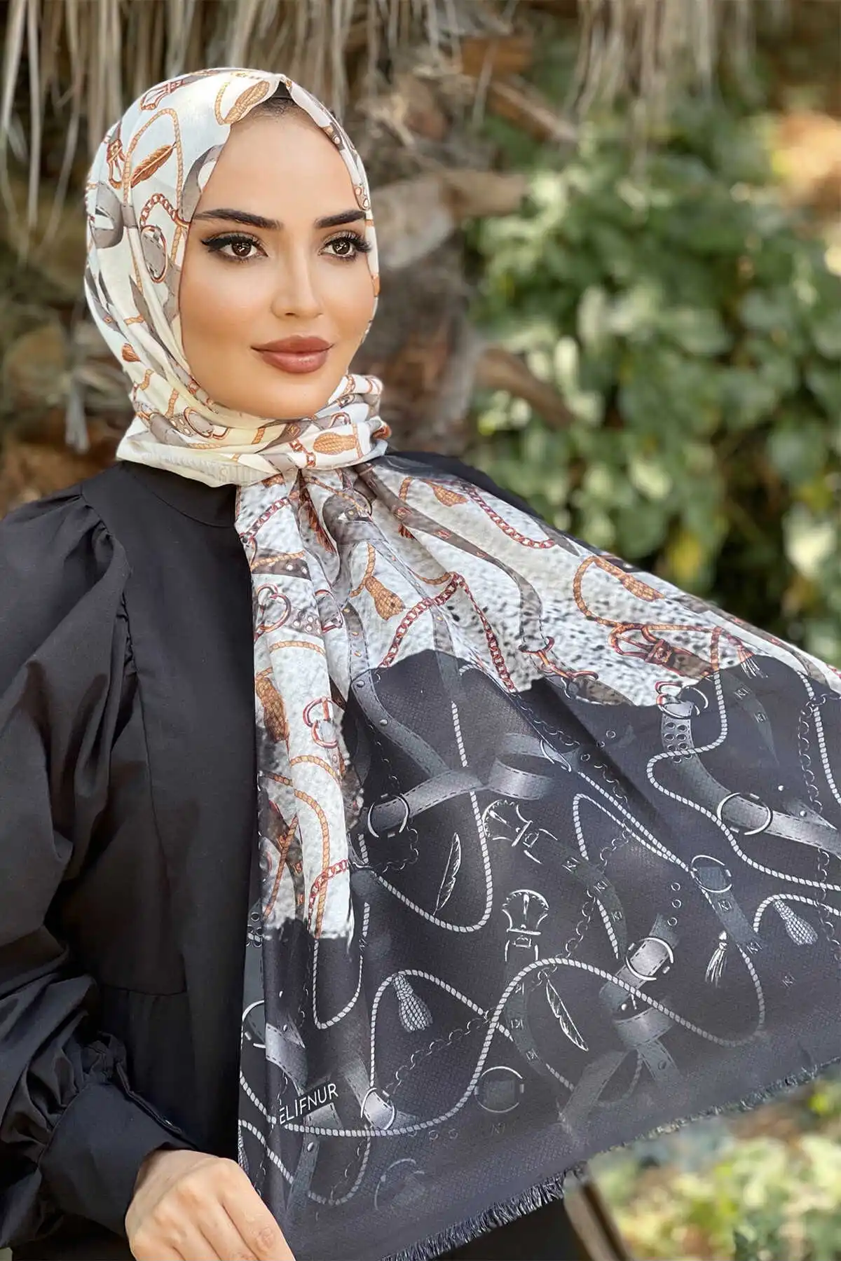 Cotton Pattern Shawl E- -Winter Autumn 2021 Muslim Women Hijab headscarf Islamic Turkey