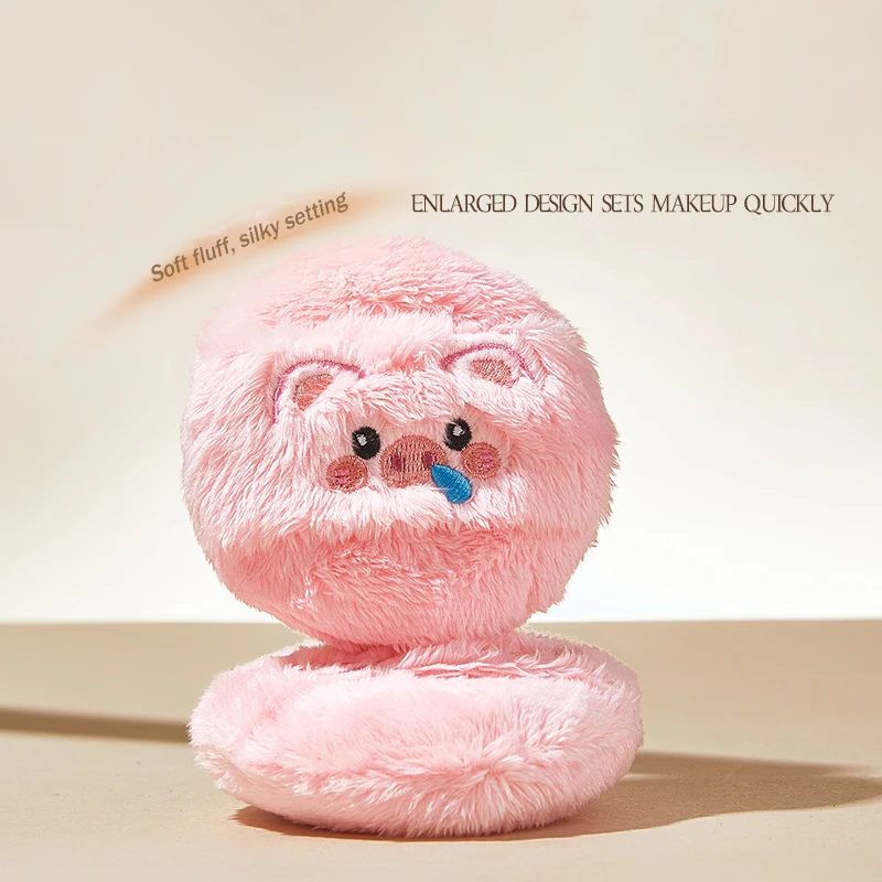 Life Girls-bufete de polvo de felpa suave y bonito para niñas, polvo suelto, maquillaje, flocado suave, cómodo, agradable para la piel, grueso, grande