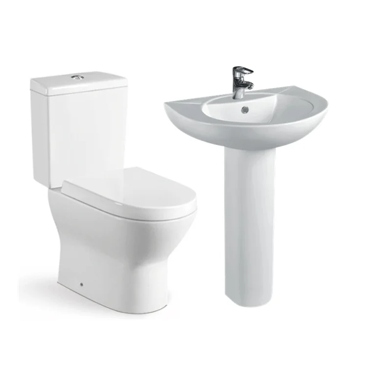 Sanitary ware Bathroom Ceramic two-piece toilet with basin sink