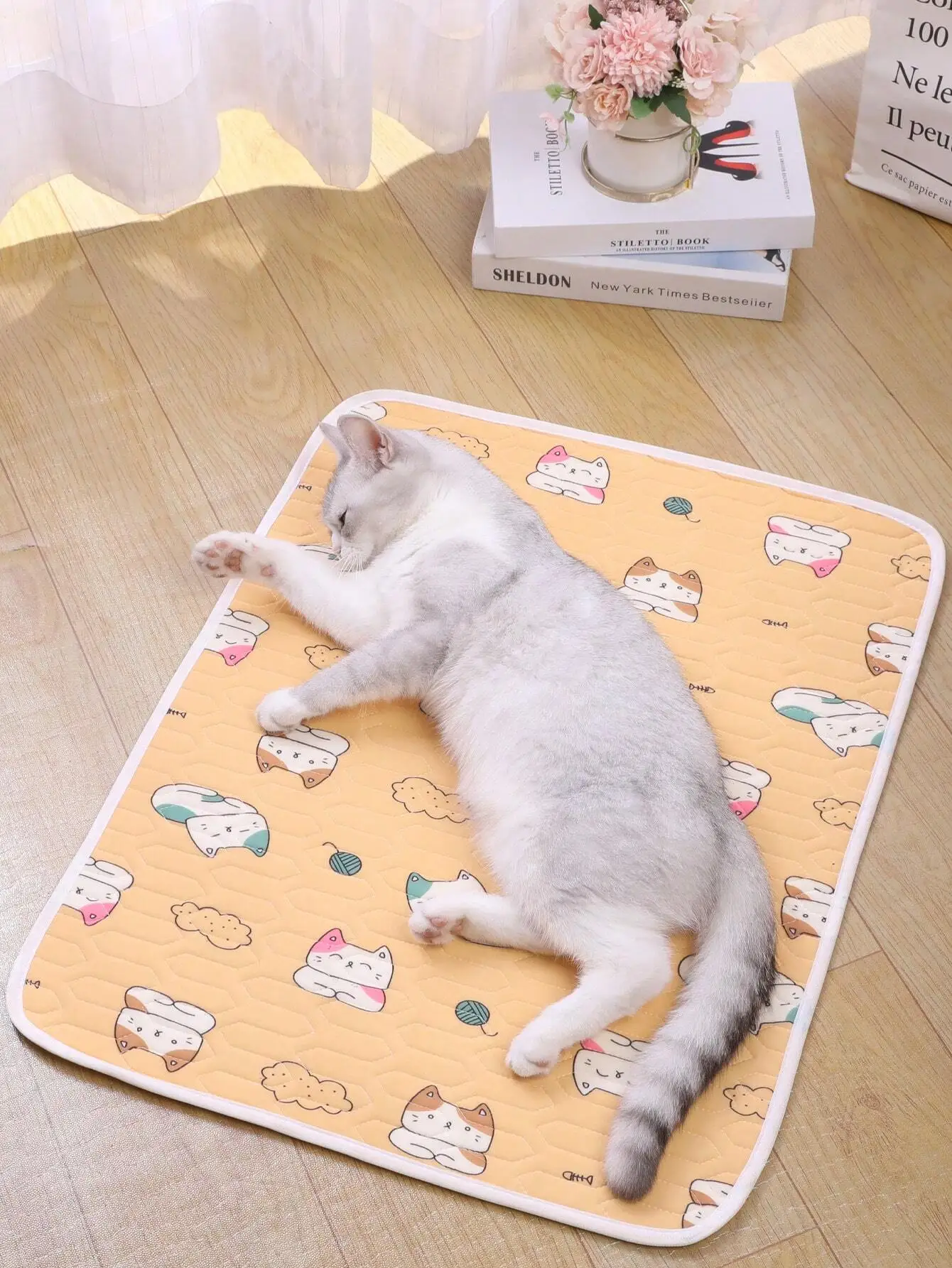 

Summer Cooling Gel Pad For Pets, Dogs & Cats Sleeping Mat, Ice Silk & Cool Feeling Cushion Bed, Pet Supplies Pink cat bed Puppy