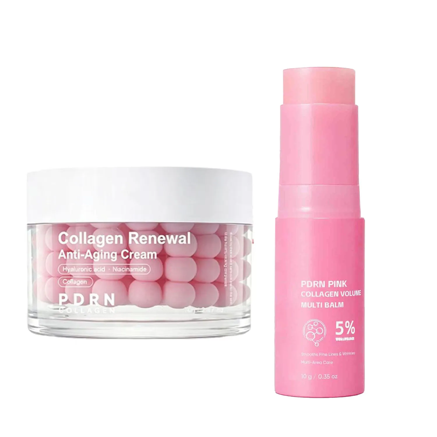 PDRN Pink Collagen Multi Balm Stick NAD+Serum+Moisturizer Gezichtscrème Huidverbeteraar Collageen Anti-rimpel Gezichts- en Lichaamsverzorging Hydraterend Verstevigend