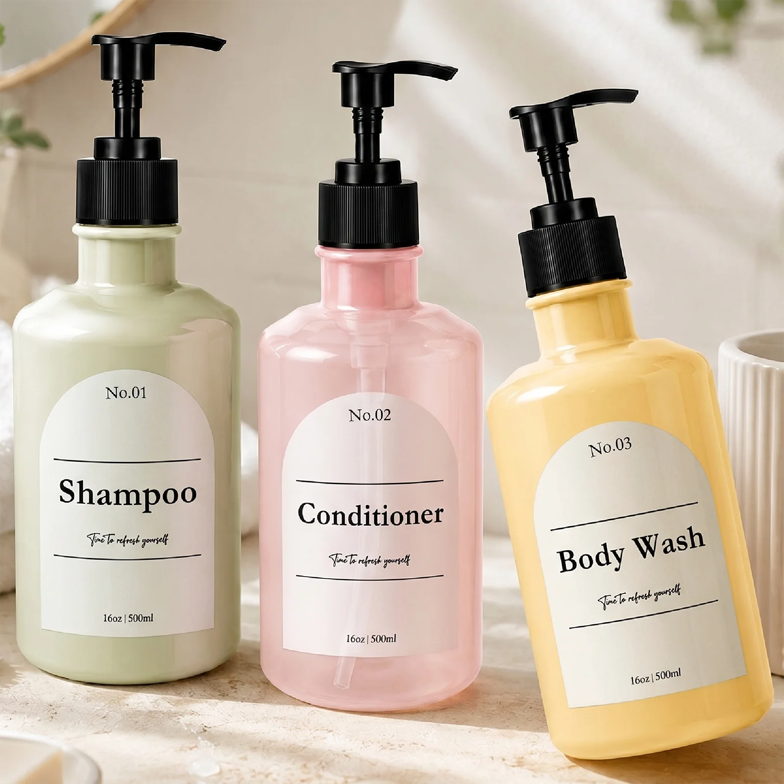 frasco-dispensador-de-shampoo-recarregavel-500ml-16oz-com-bomba-de-plastico-e-etiqueta-para-condicionador-sabonete-liquido-sabonete-corporal-banheiro