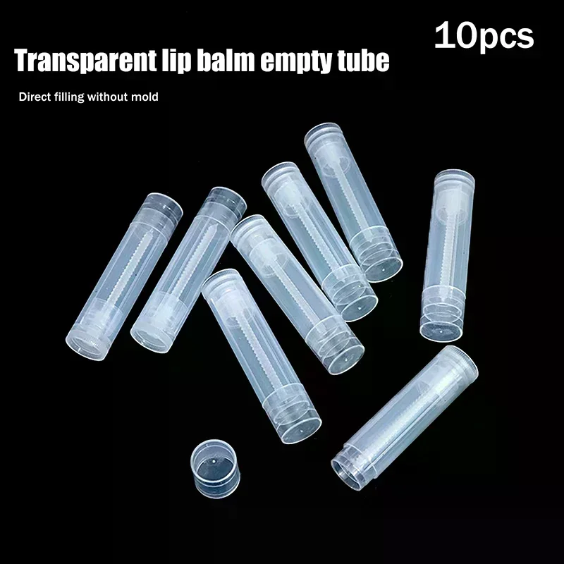 10Pcs 5g Empty Lip Gloss Tubes Lipstick Jars Balm Tube Cap Container Travel Makeup Tool Lip Balm Cosmetic Containers