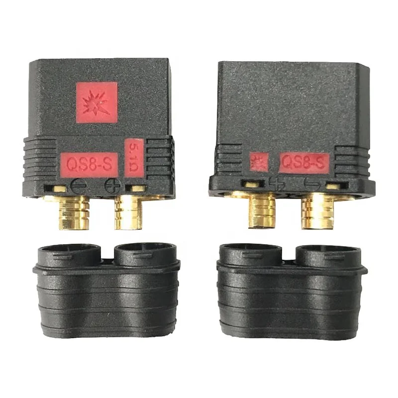 5PCS QS8-S Heavy Duty Battery Connector Anti-Spark Gold Connector Large Power Plug For RC Plant Protection Drone Car Model