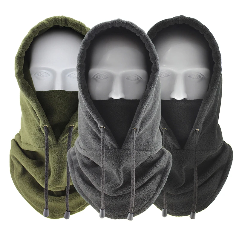 New Fashion Warm Cap Winter Men Women Hat Waterproof Thermal Polar Fleece Balaclava Hat Hooded Neck Warmer Hike Cycling Cap