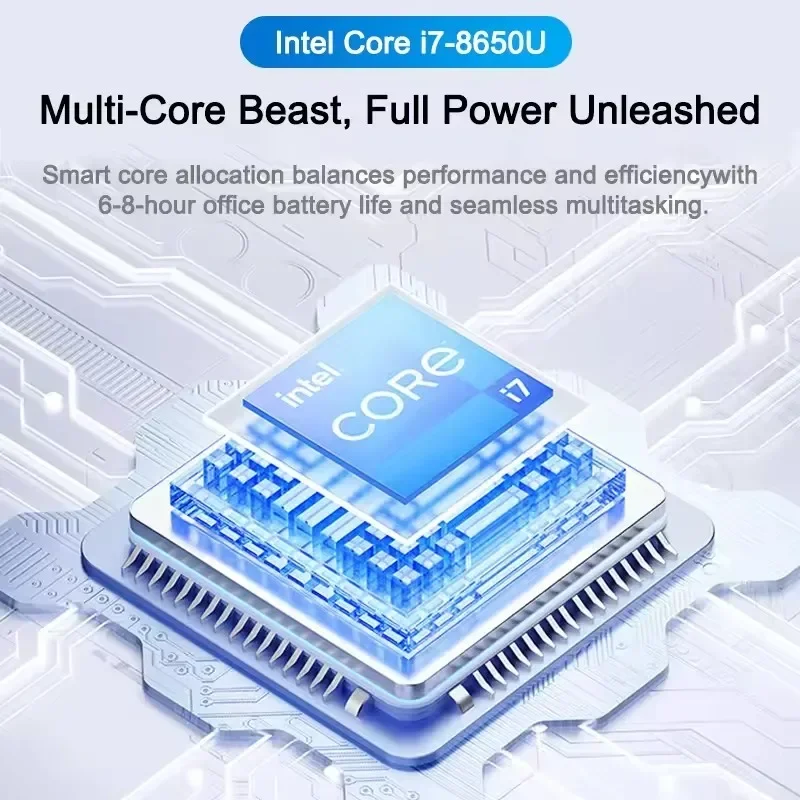 Powerful New Ultra Slim Portable Laptop Intel I7-8650U 14.1 Inch 32GB RAM 1TB 2TB SSD Original Windows 11 High Performance