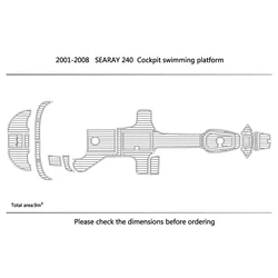 Sea Ray 2004 – coussins de plate-forme de natation, 240 pouces, pour siège de Cockpit, en teck EVA, 1/4