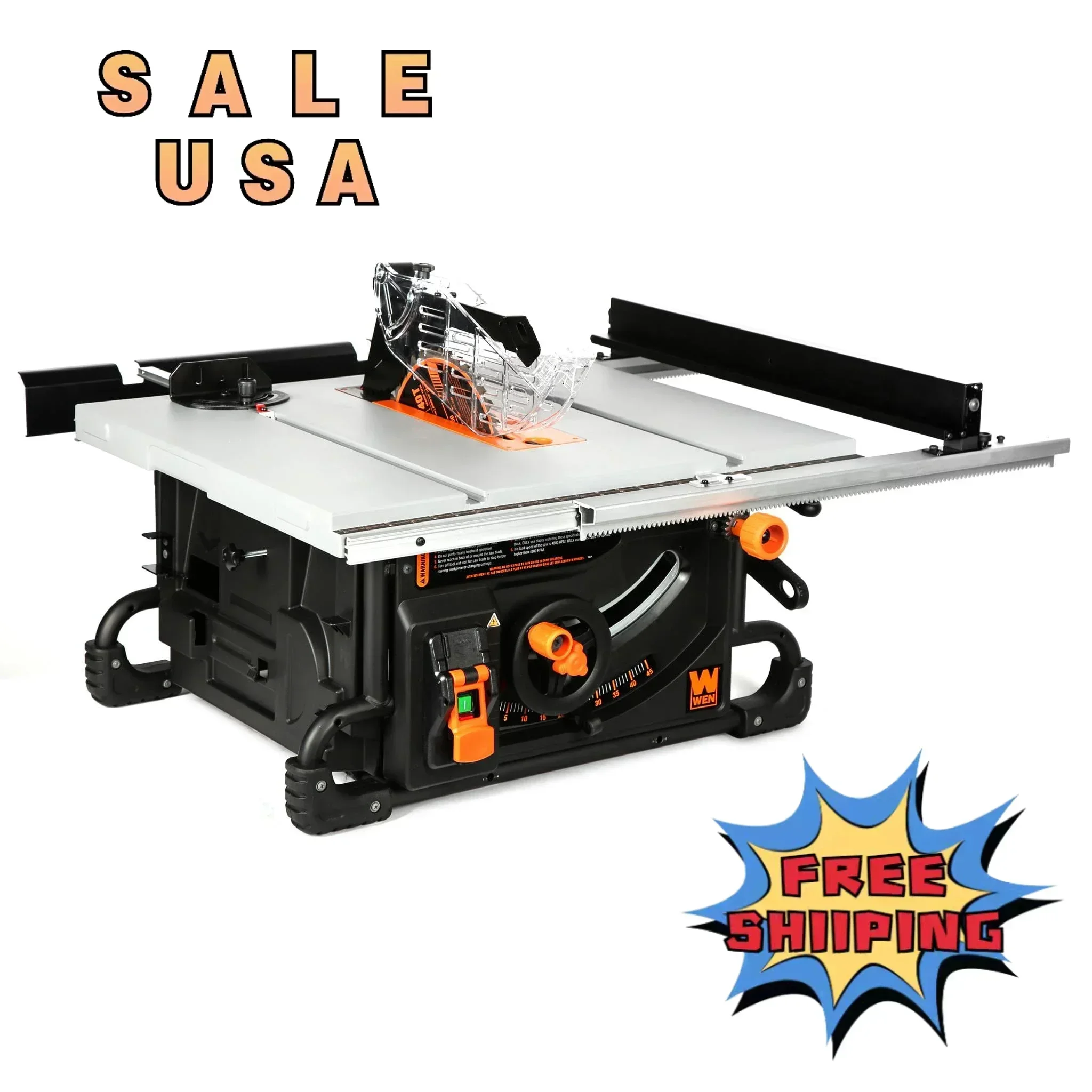 

TT1015 15-Amp 2 HP 10-Inch Industrial Benchtop Jobsite Table Saw , Black