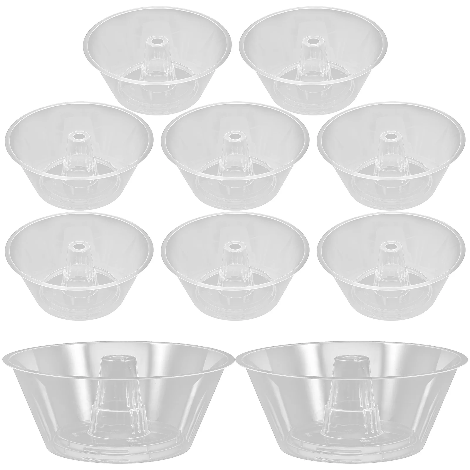 

10pcs Beverage Cup Bowl Snack Holder Clear Plastic Large Capacity Food Container Disposable Drink Accessories
