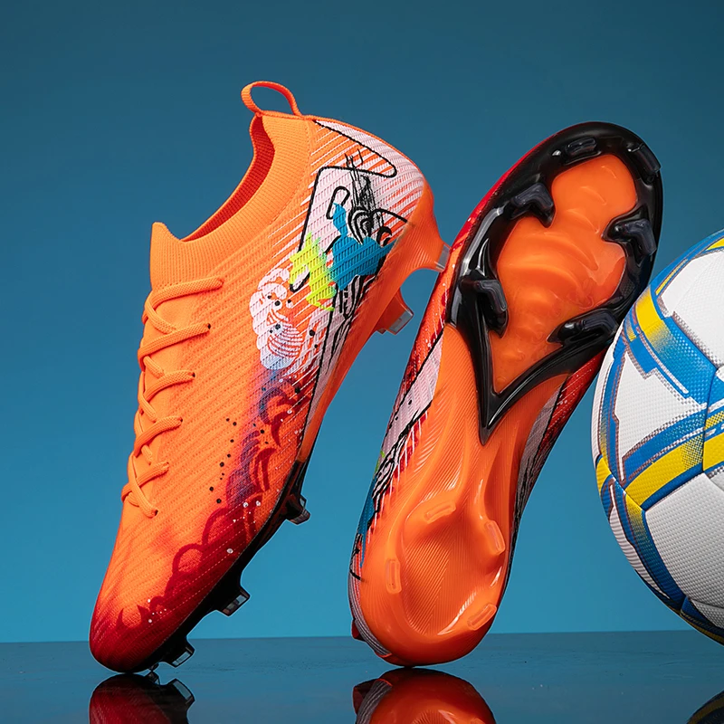 

Футбольные бутсы AG/FG для мужчин и женщин, дышащие, с шипами, для футзала, тренировочные, нескользящие, для игры на траве, высокие, мужские