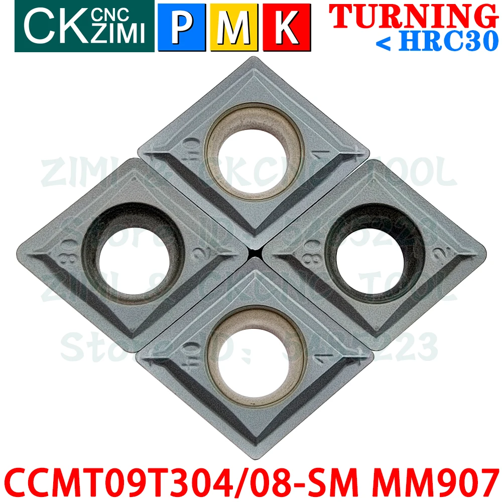 CCMT09T304-SM MM907 CCMT09T308-SM MM907 Carbide Inserts External Internal Turning Inserts Tools CCMT CNC Metal Lathe Cutter Tool