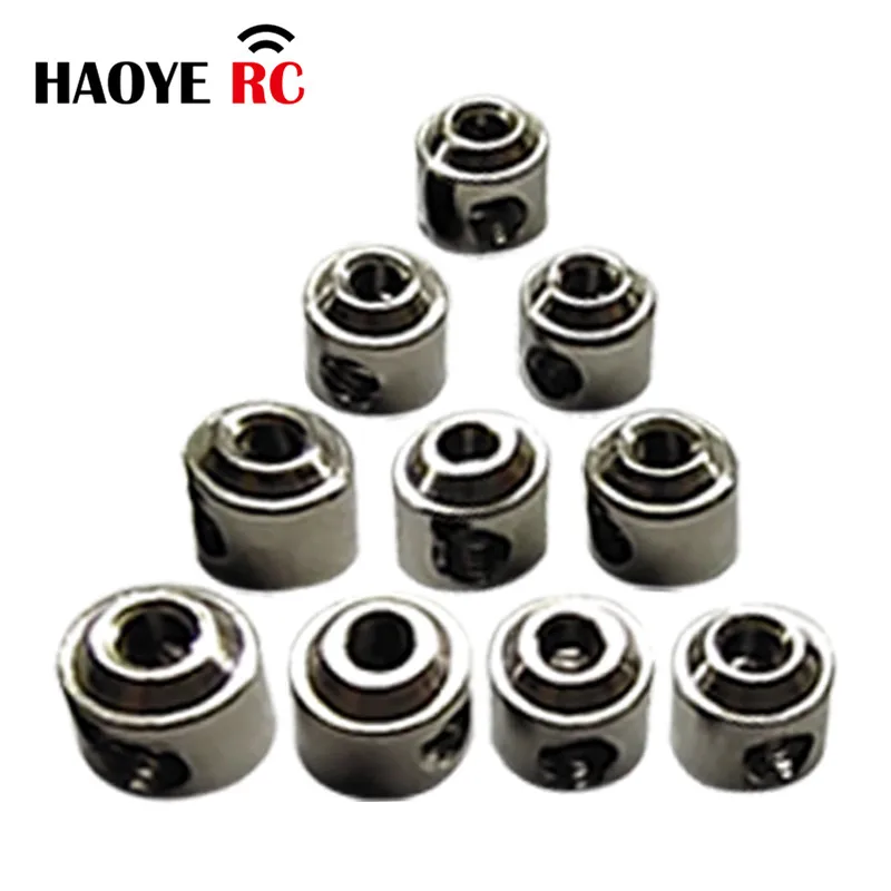 Haoye 10pcs Inner Dia 2.1mm 3.1mm 4.1mm 5.1mm Metal Wheel Collar Lock Landing Gear Stopper For RC Fixed-wing Airplane Parts