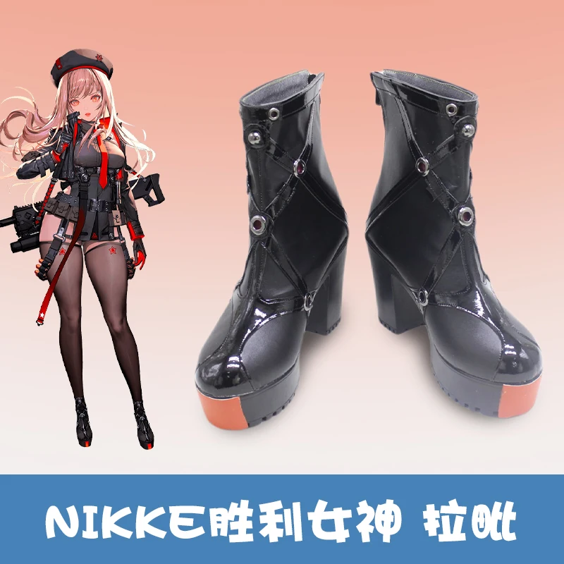 

Nikke The Goddess of Victory - Rapi Cosplay Shoes Boots Halloween Party High Heel Boots