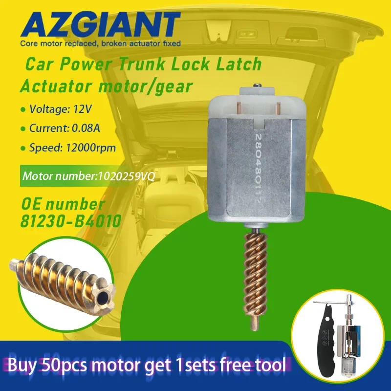 903921 1020259VQ 12V Car Rear Trunk Latch Lid Lock Release Motor Worm Gear Brand New For Hyundai i10/i20 MK2/Grand i10/IX35/IX45
