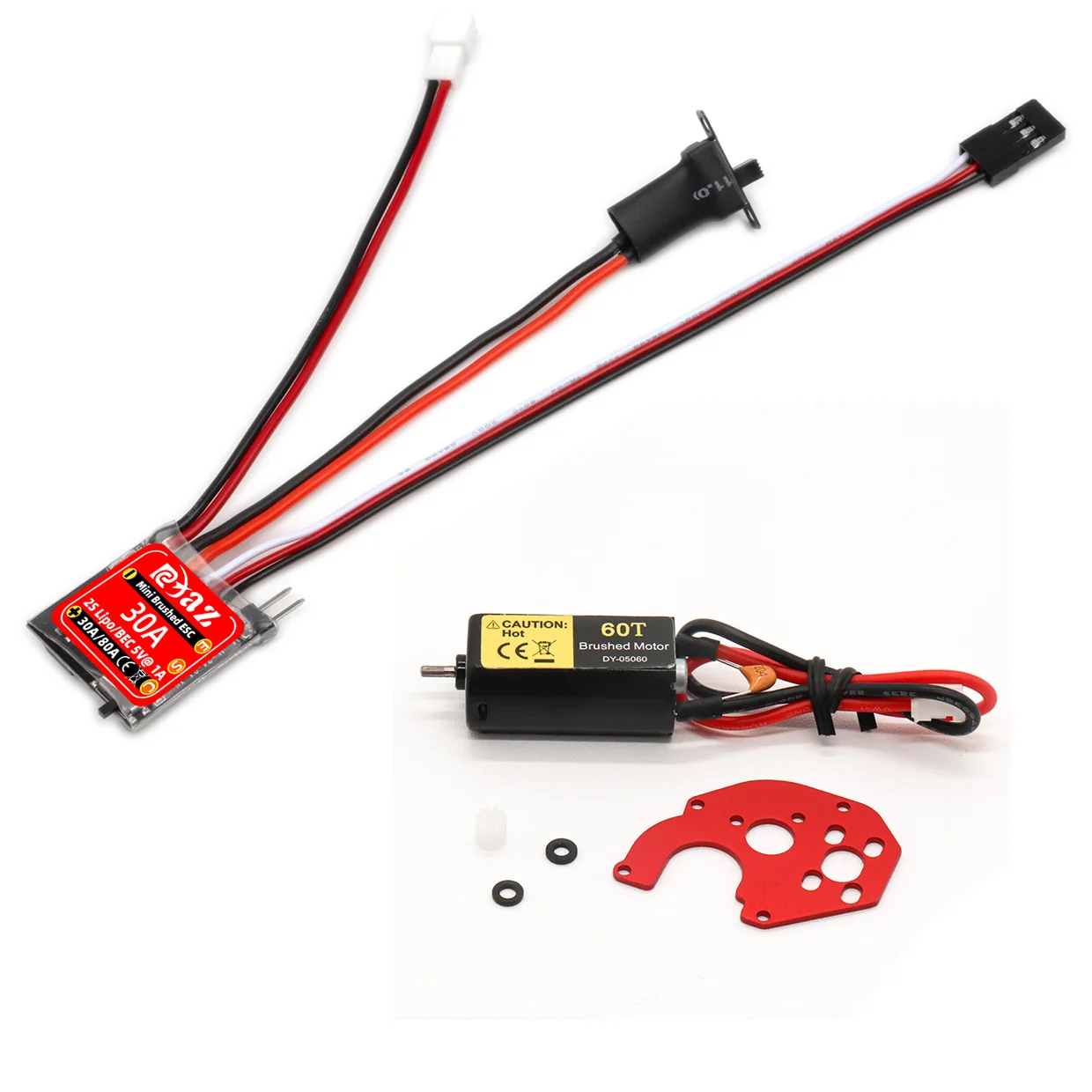 RCXAZ RC ESC Mini 30A gebürstete ESC-Kombination mit 030 050 Bürstenmotor für 1/18 1/24RC Hill Climber Axial SCX24 FCx24 Upgrade-Teile – Detail 18