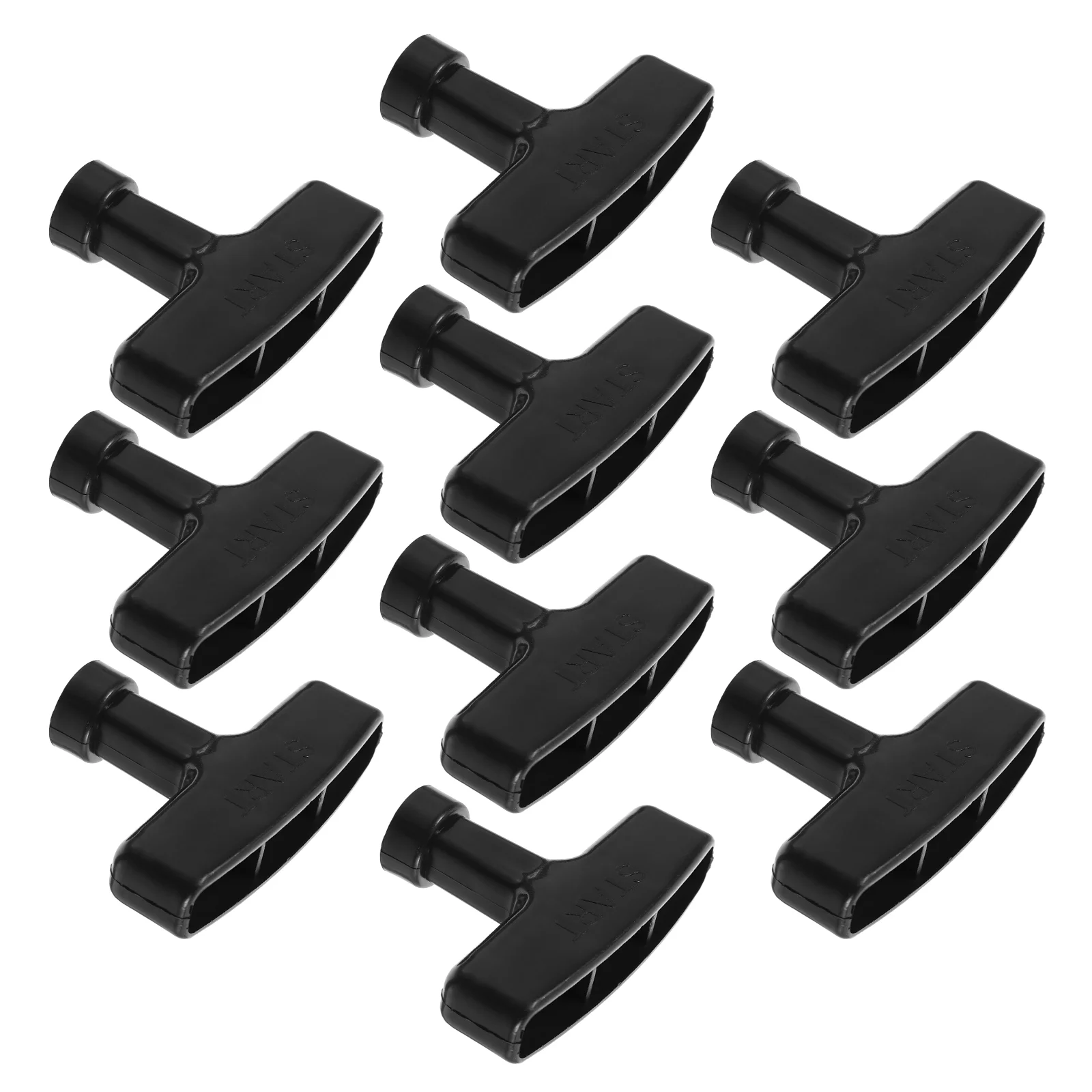 

10 Pcs Handle Starter Pull Replacement Trowel Machine Accessory Generator Black Grip