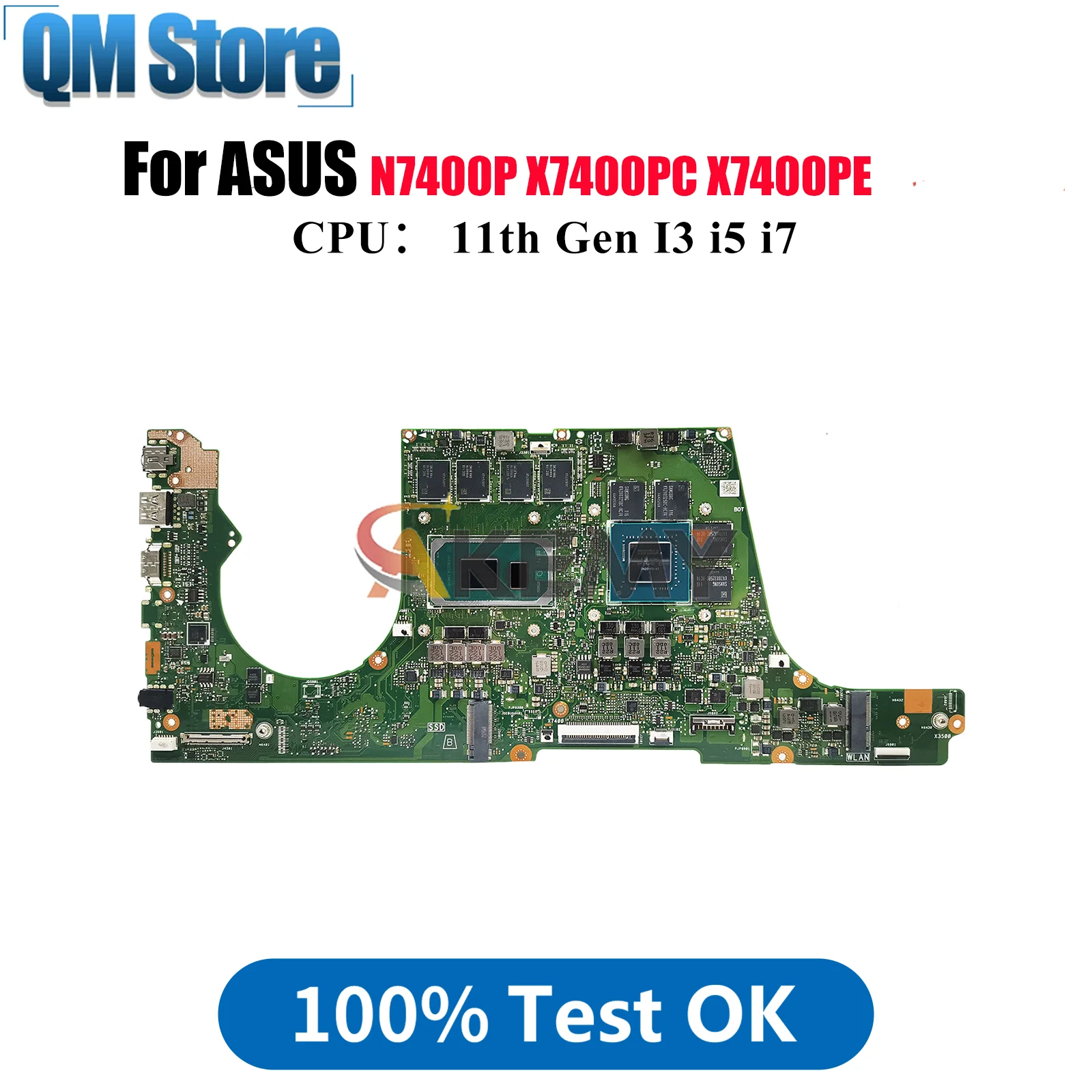 

X7400PC Материнская плата для ноутбука ASUS V3400P X7400P X7400PE K3400P X7400PC N7400P K3500P V3500P Материнская плата с 11-го поколения I3 i5 i7