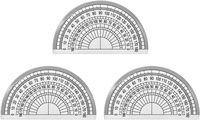 3pcs Clear Plastic Geometry Protractor 180 Degrees Ruler Protractors 4 Inch for Angle Measurement Math Classroom School Office