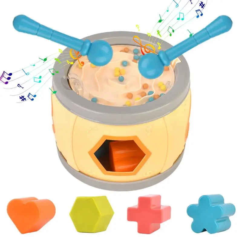 Toddler Drum Set Kids Portable Children Drum Percussion Music Tissue Box Instrument For Boys And Girls Age 6+ Toys Kid Baby Game