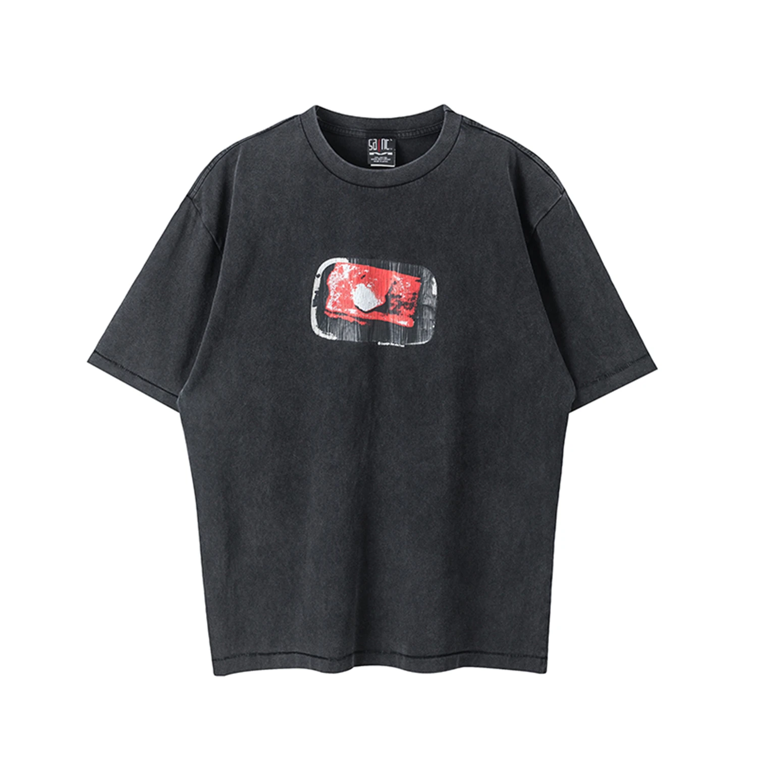 Vintage 24SS Ape Man Premium Printed Japanese High Street Washed Short Sleeve Casual Loose Cotton High Quality T-shirt Oversize