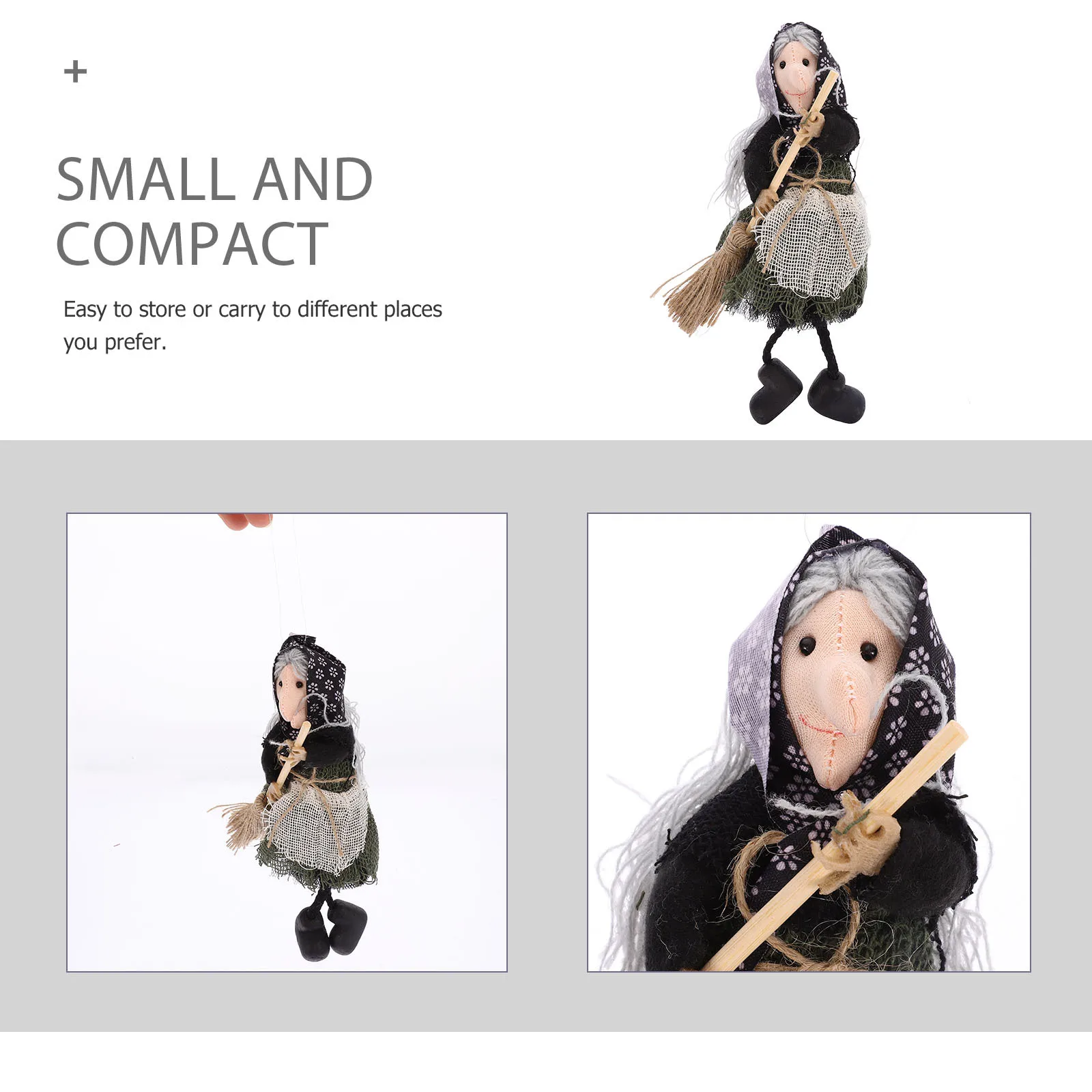 

Witch Decor Hanging Decoration Delicate Halloween Home Funny Indoor Decorations Green Accessory Craft Cosplay Party