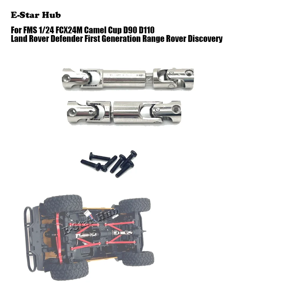 Transmissie As Aandrijfas voor FMS 1/24 FCX24M Camel Cup D90 D110 Land Rover Defender Ontdekte Metalen Upgrade Rc Auto Onderdelen