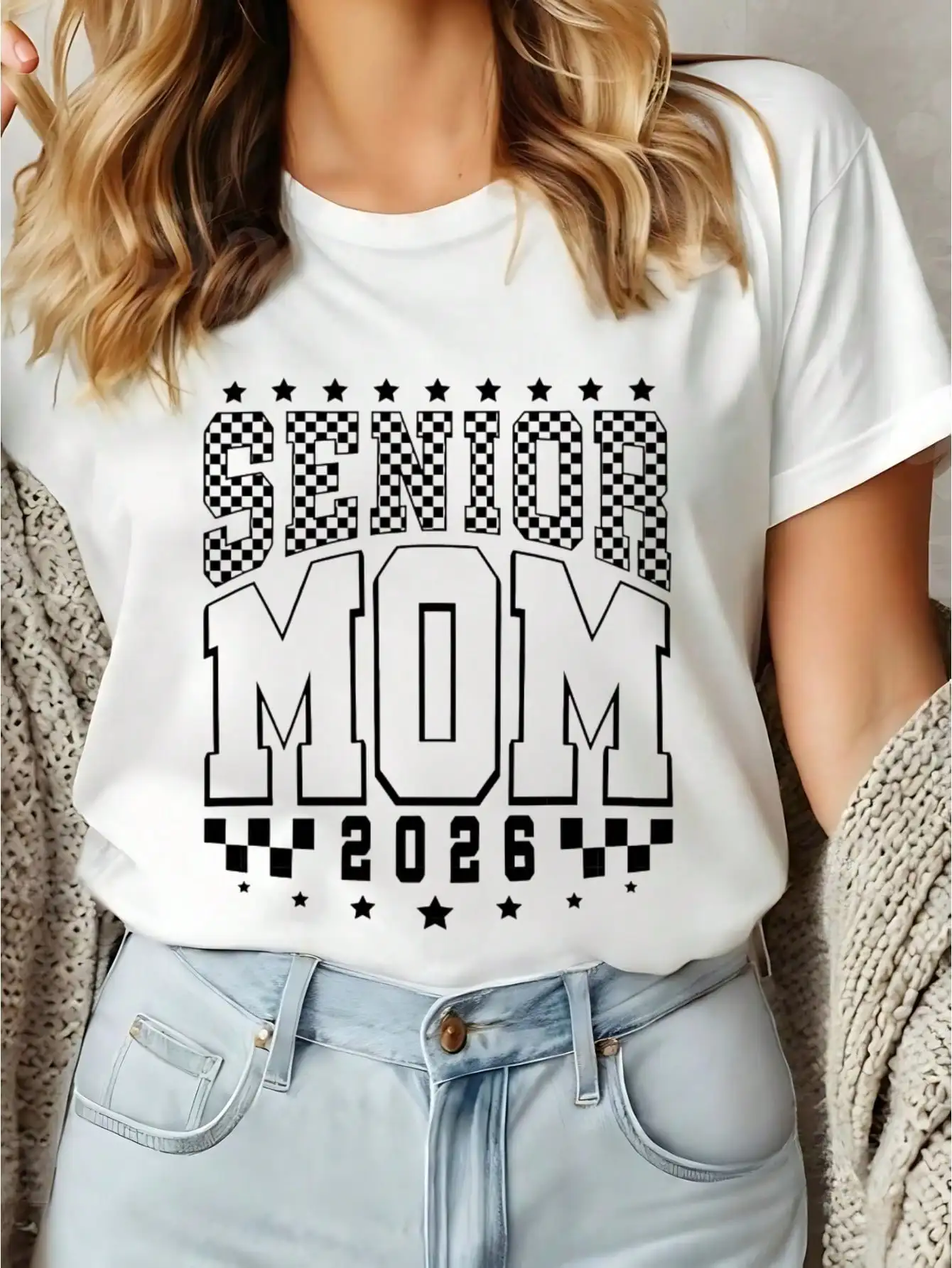 2026 camiseta para mamá mayor, camiseta para mamá orgullosa graduada, moda de verano para mujer, camisetas estampadas interesantes y geniales de manga corta