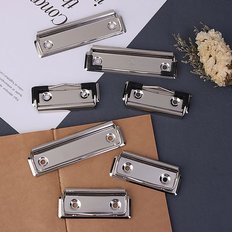 10 Pcs Clipboard Clips Attachable Metal Clips Spring Loaded Binder Clips Office Binders School Stationery