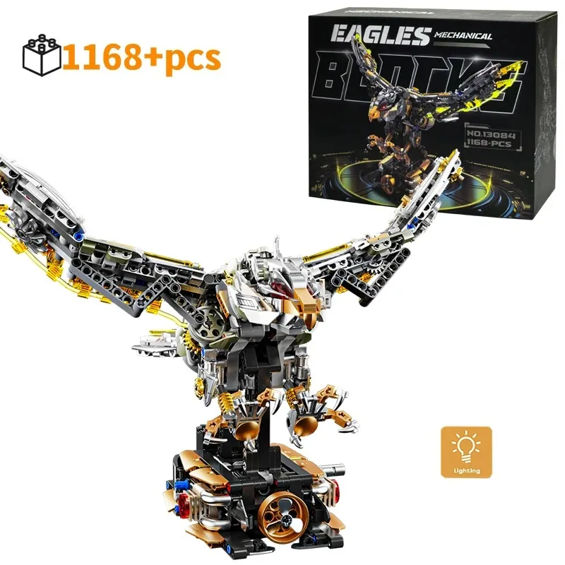 MJ BLOCK Mechanical Eagle Animal Building Blocks Sets Bricks Model Assembly Decorations For Adults Teens Gifts,1168 Pieces