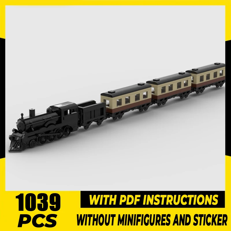 Moc Building Bricks Famous Animated Train Series The Vintage Train Model Building Technology Modular Blocks Construstion Toy