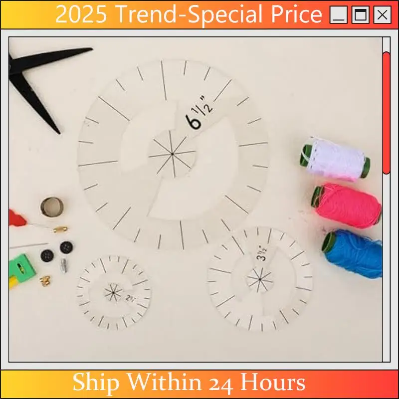 

AA64 5 шт. круглая линейка набор шаблонов для квилтинга круглые шаблоны для квилтинга круглые линейки круглые акриловые линейки для квилтинга