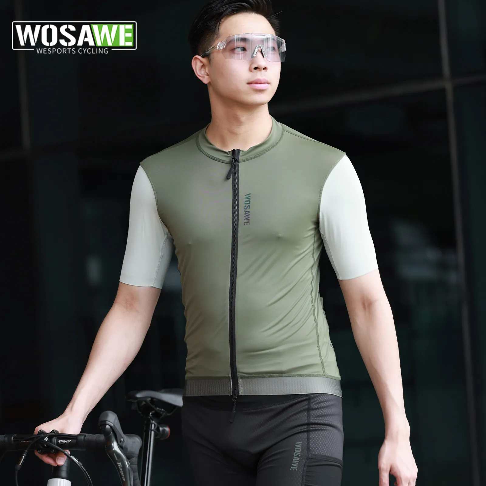 

WOSAWE Short Sleeve Bicycle Jersey Man Summer Road Cycling Jersey Clothes For Men MTB Mountain Bicycle Sportswear Male Clothing