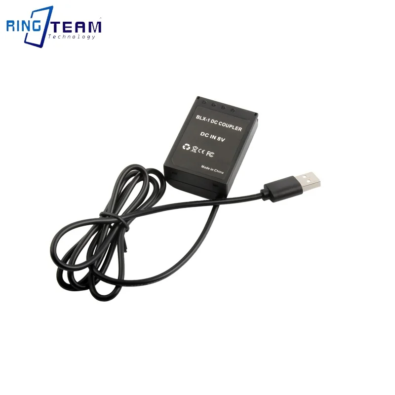 جديد 1.2 متر USB إلى BLX-1 تيار مستمر مقرنة BLX1 الدمية بطارية لأوليمبوس OM-1 OM1 كاميرا مستقيم كابل