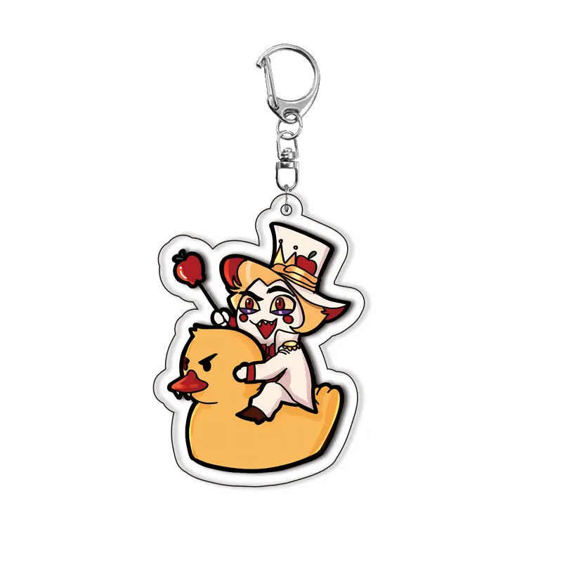 Y2k Anime Charlie Morningstar Vaggie llavero accesorios figura personajes joyería acrílica adornos mochila encanto regalos Juguetes